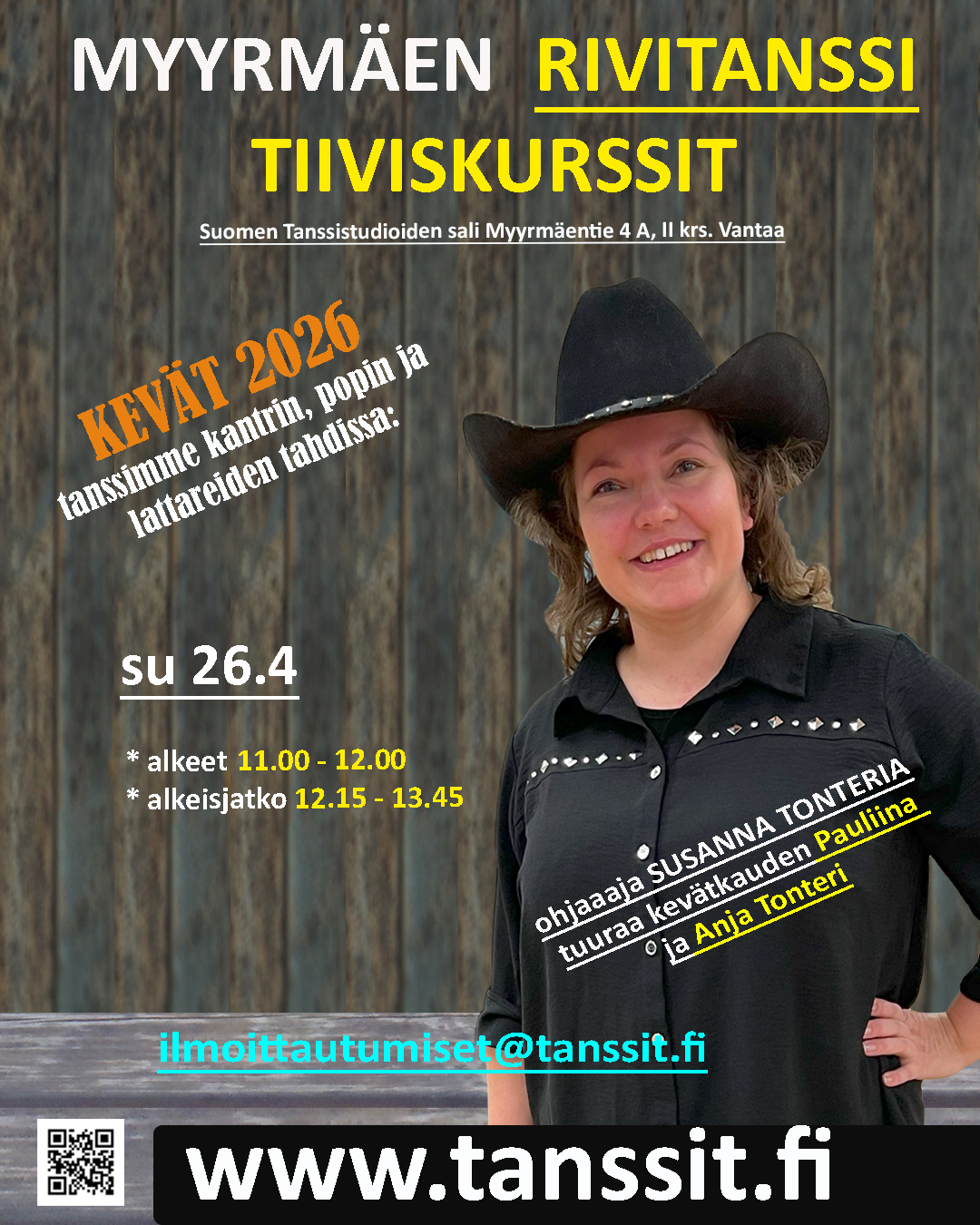 Myyrmäen RIVITANSSI-tiiviskurssit 2026 kevät