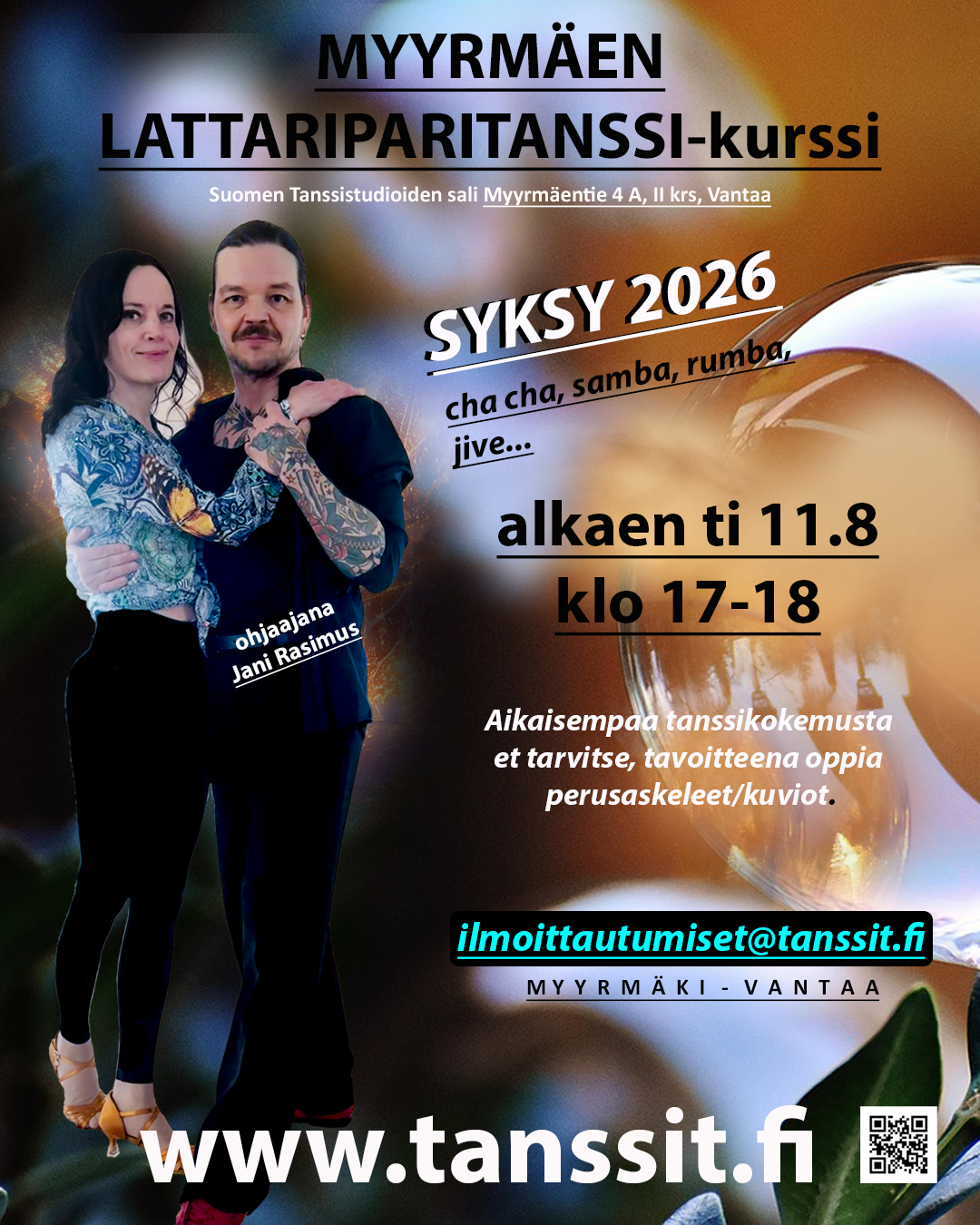 Myyrmäen lattariparitanssi-kurssi SYKSY 2026