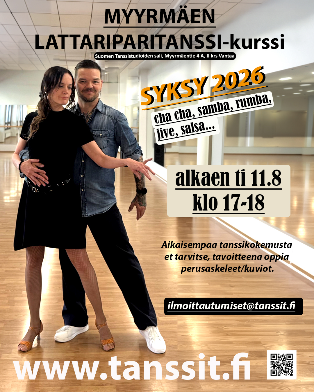 Myyrmäen lattariparitanssi-kurssi SYKSY 2026